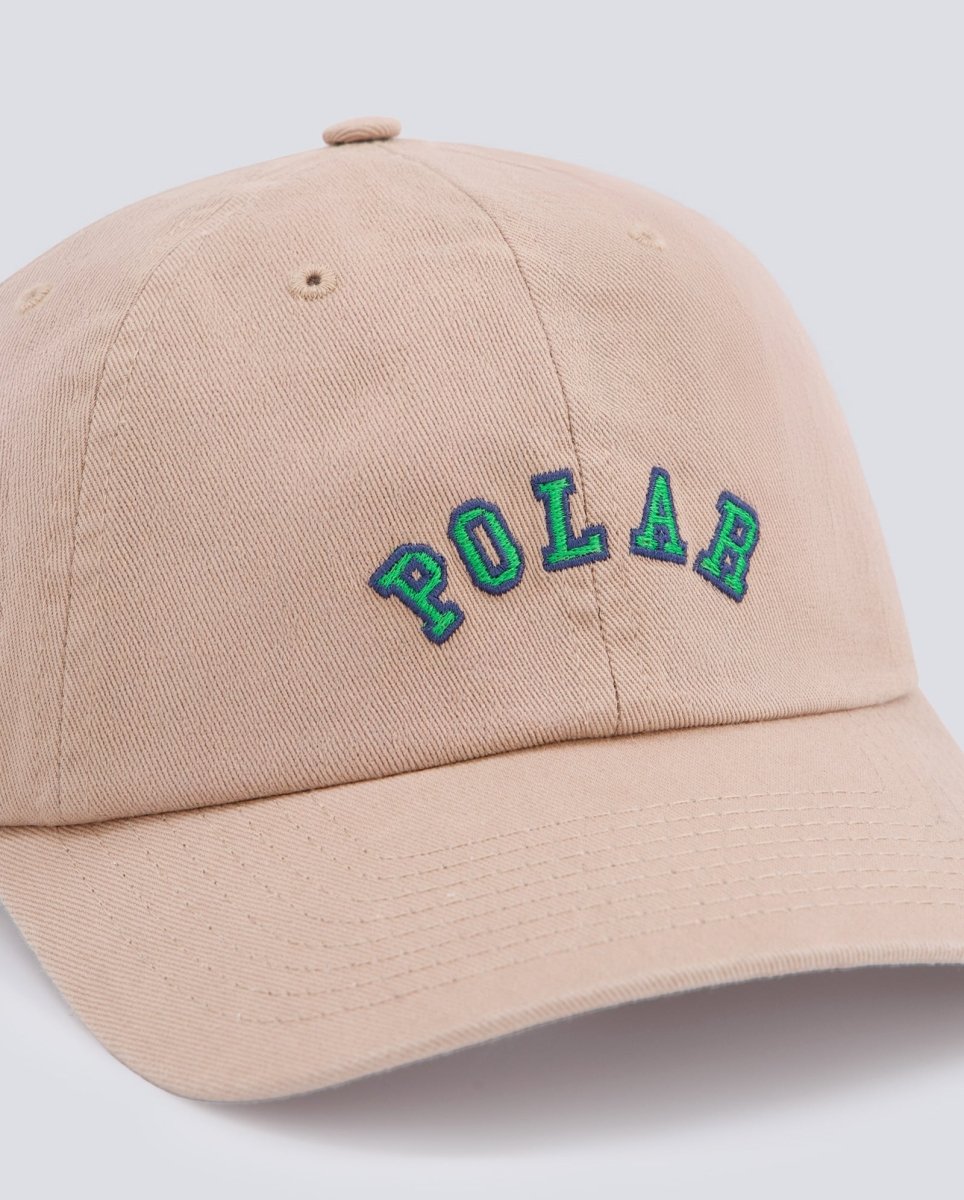Gorra Polar Skate Co Sai Cap College Logo Ecru Beige Unisex