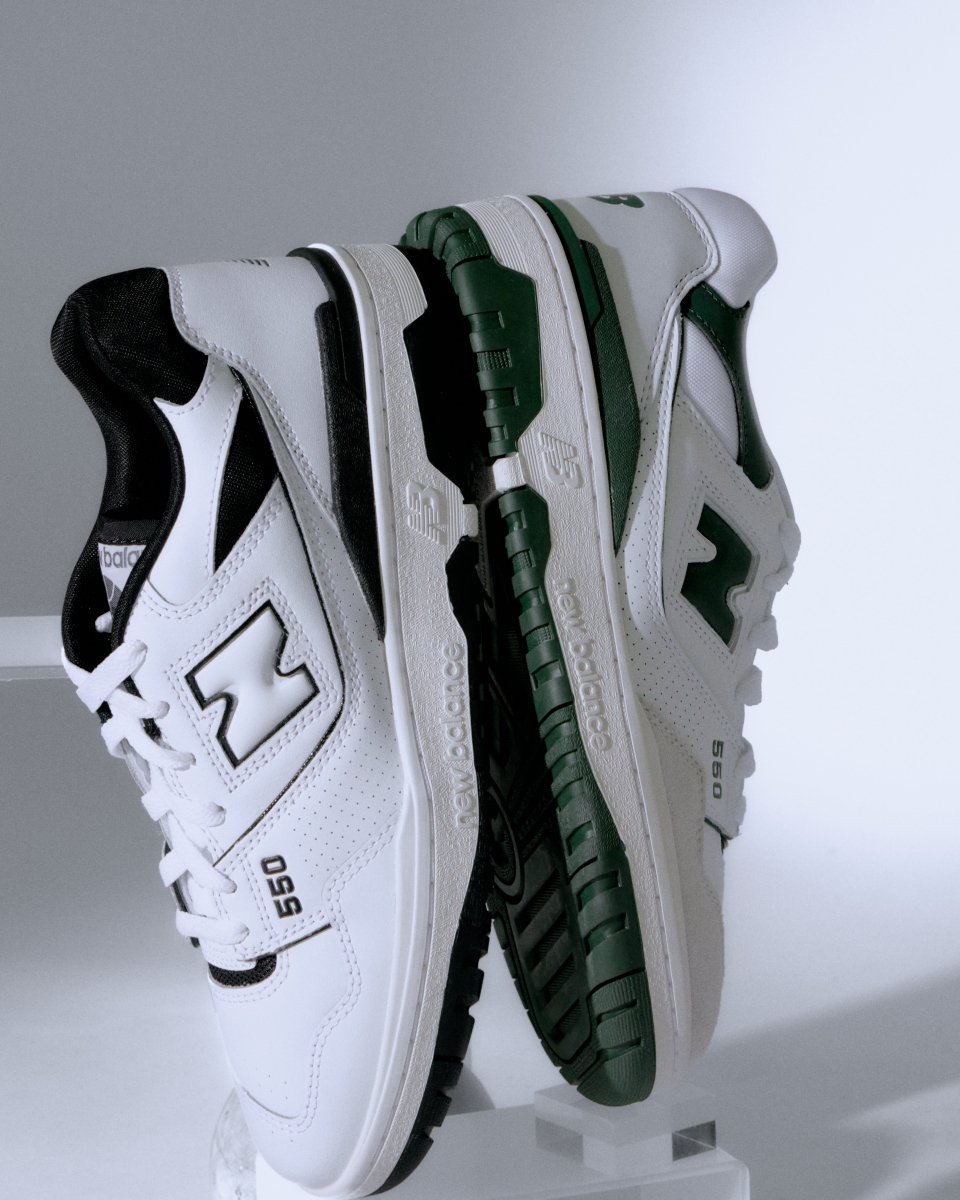 New Balance 550 Blanco Y Verde Hombre