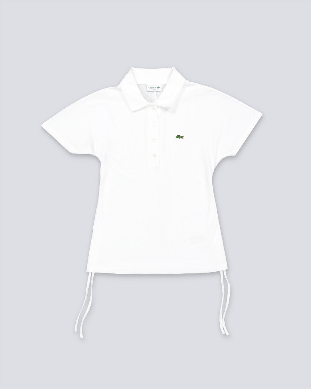 Lacoste Polo Slim Fit de Piqué Ajustable Blanco Mujer