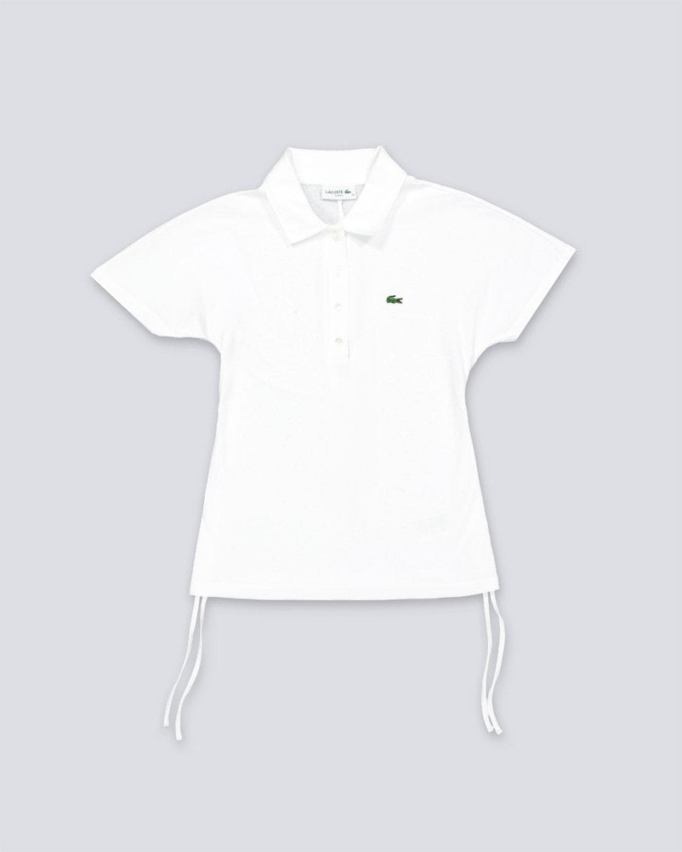 Lacoste Polo Slim Fit de Piqué Ajustable Blanco Mujer