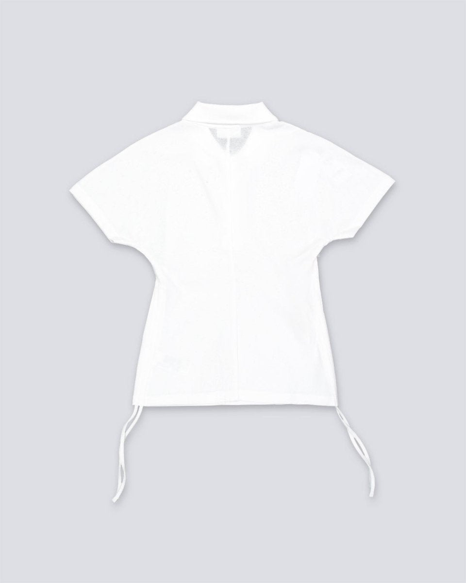 Lacoste Polo Slim Fit de Piqué Ajustable Blanco Mujer