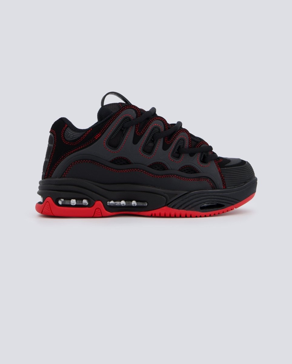 Osiris D3 2001 Negro Y Rojo Hombre 1141-2414 zapatillas