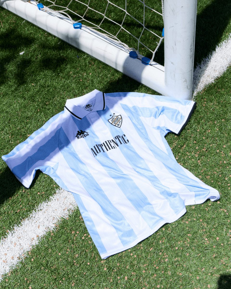 Camiseta Kappa Authentic Shailen Azul Y Blanco Unisex