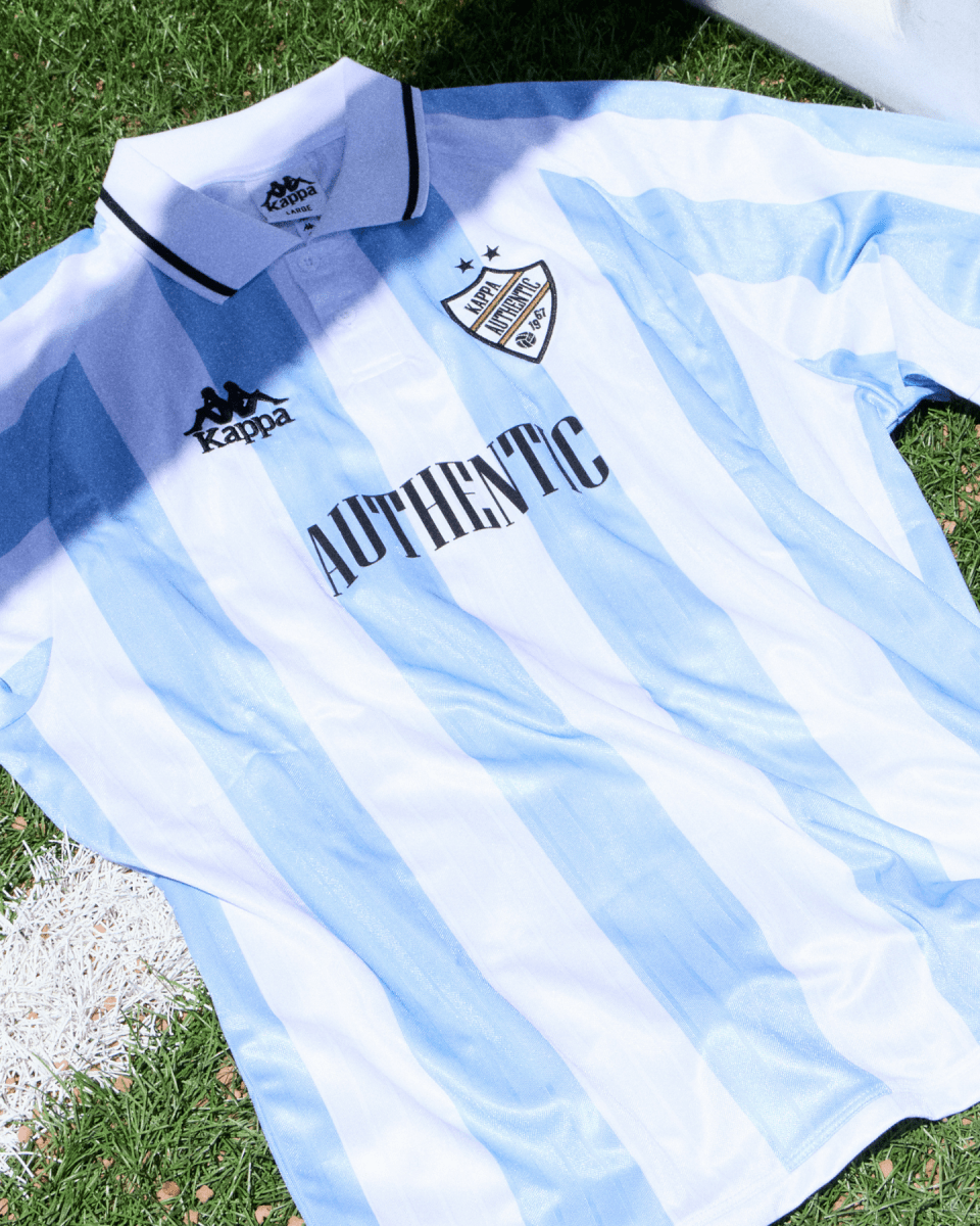 Camiseta Kappa Authentic Shailen Azul Y Blanco Unisex
