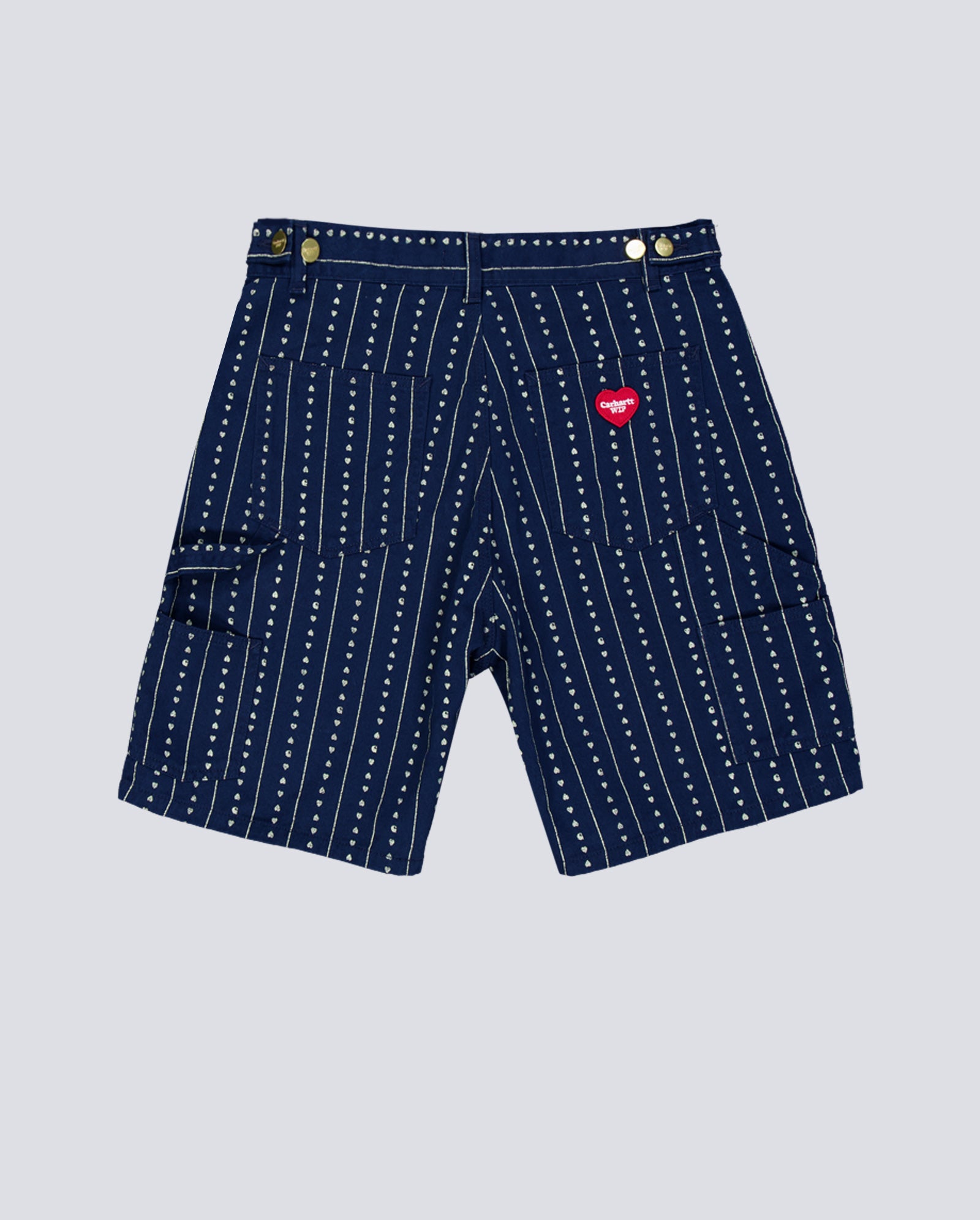 Pantalón Corto Carhartt Wdrewe Corazones Azul Mujer I034834-2RU02