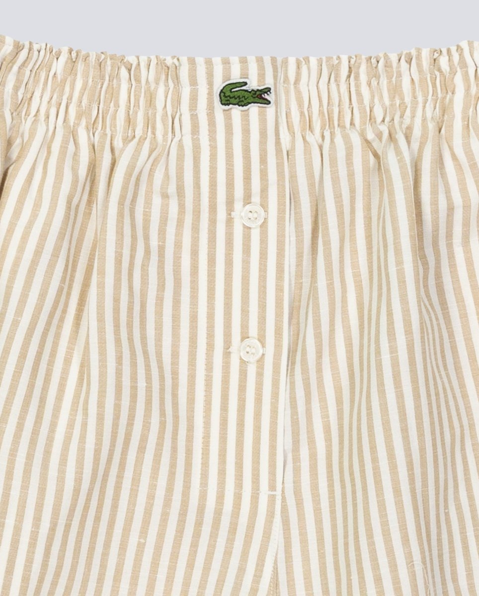 Pantalón Corto Lacoste Beige Blanco Mujer FF1428-8GI