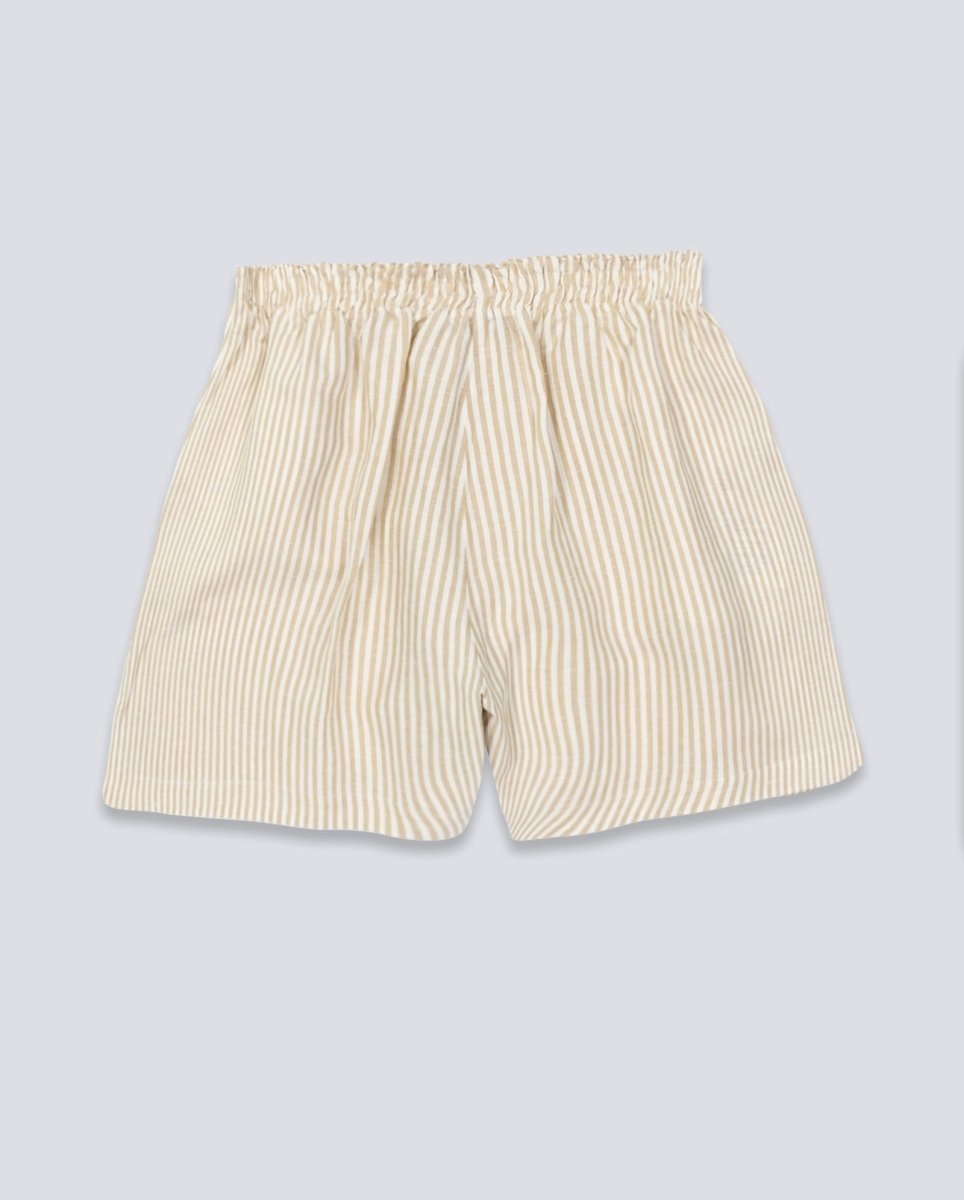 Pantalón Corto Lacoste Beige Blanco Mujer FF1428-8GI