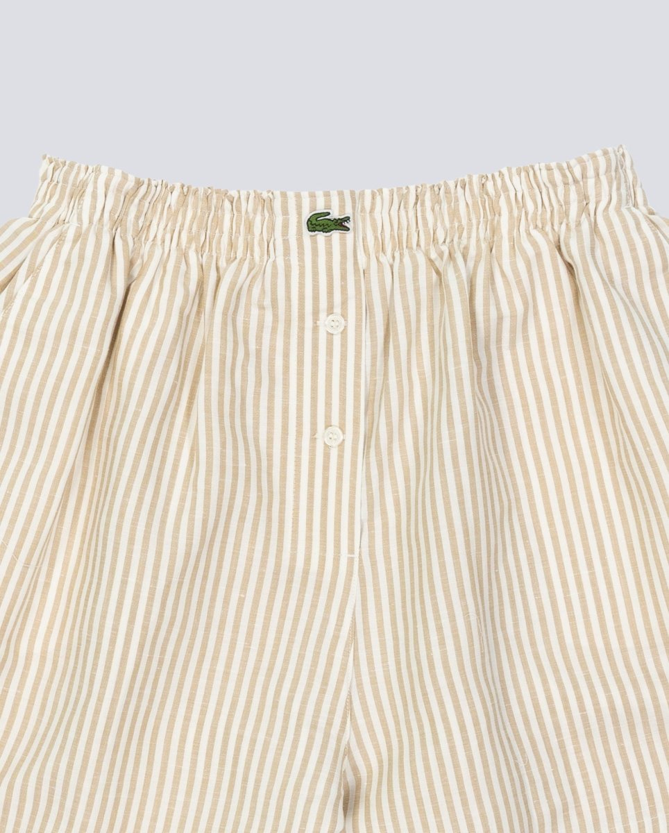Pantalón Corto Lacoste Beige Blanco Mujer FF1428-8GI