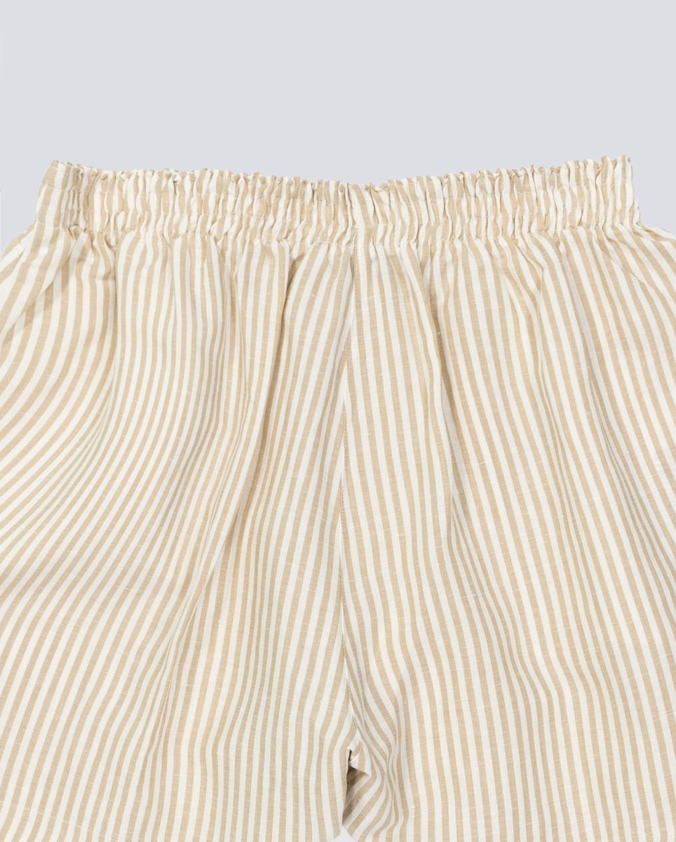 Pantalón Corto Lacoste Beige Blanco Mujer FF1428-8GI