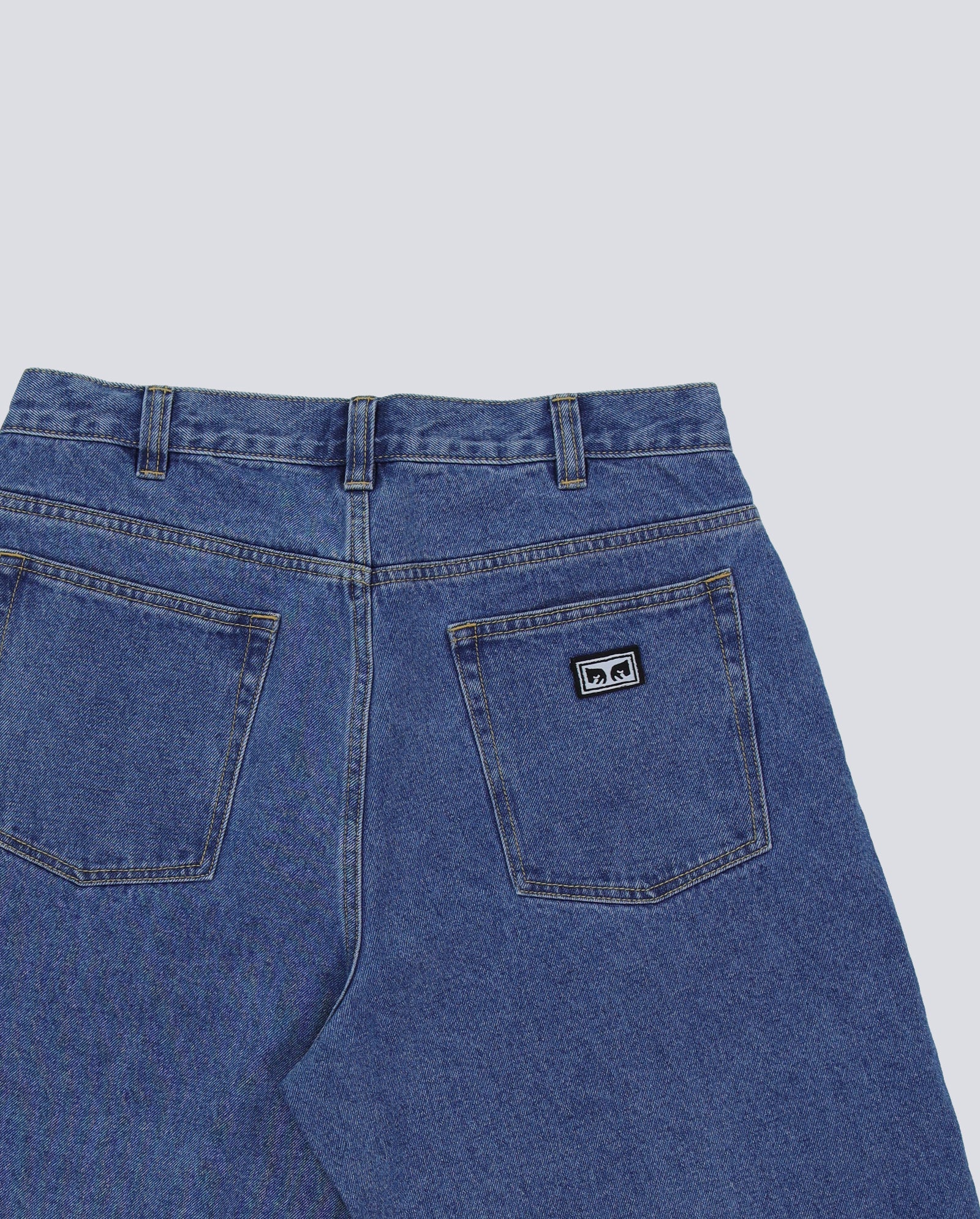 Pantalón Corto Obey Bigwig Baggy Denim Azul Hombre 172100107-LIN