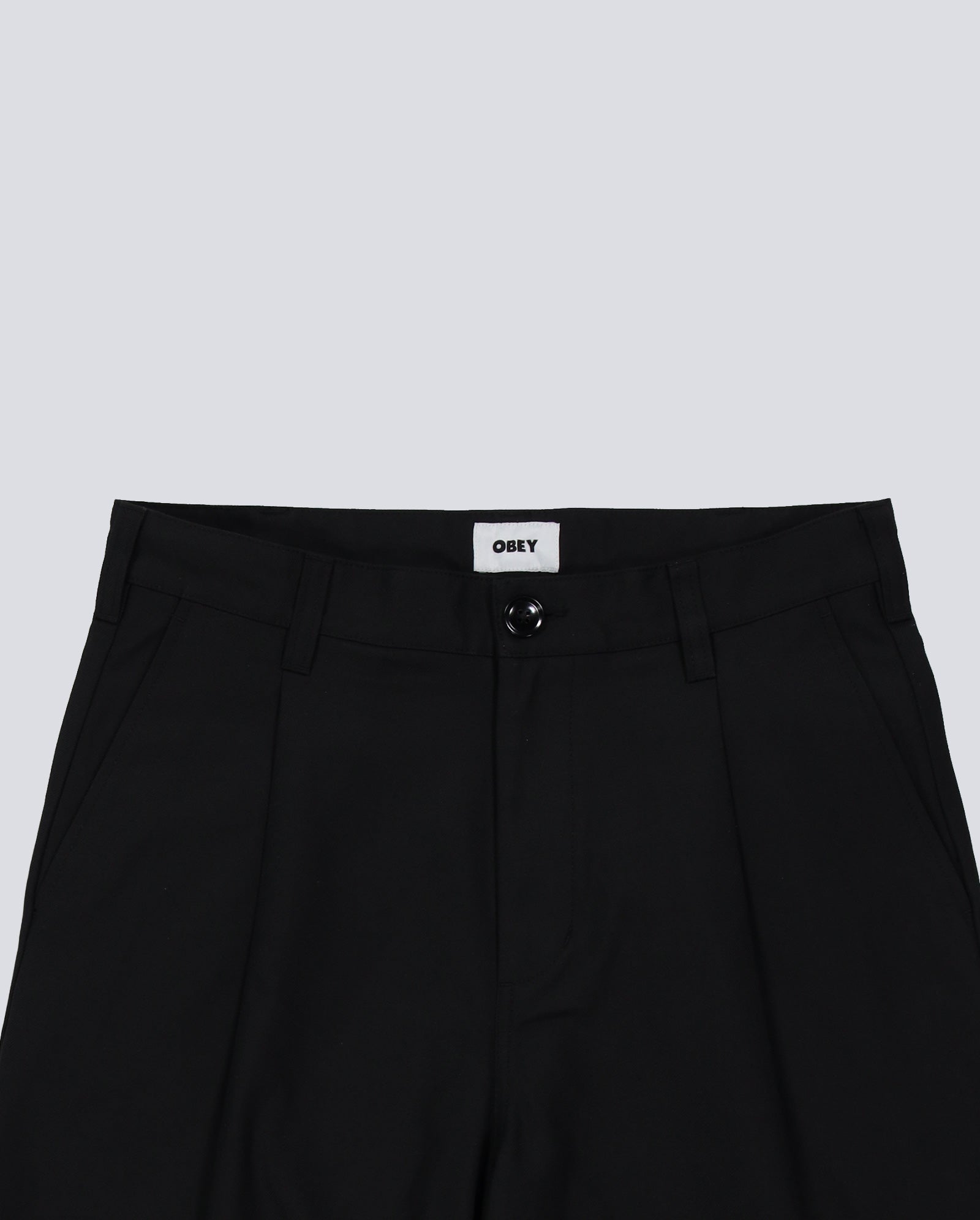 Pantalón Corto Obey Dean Pleated Negro Hombre 172100101-BLK