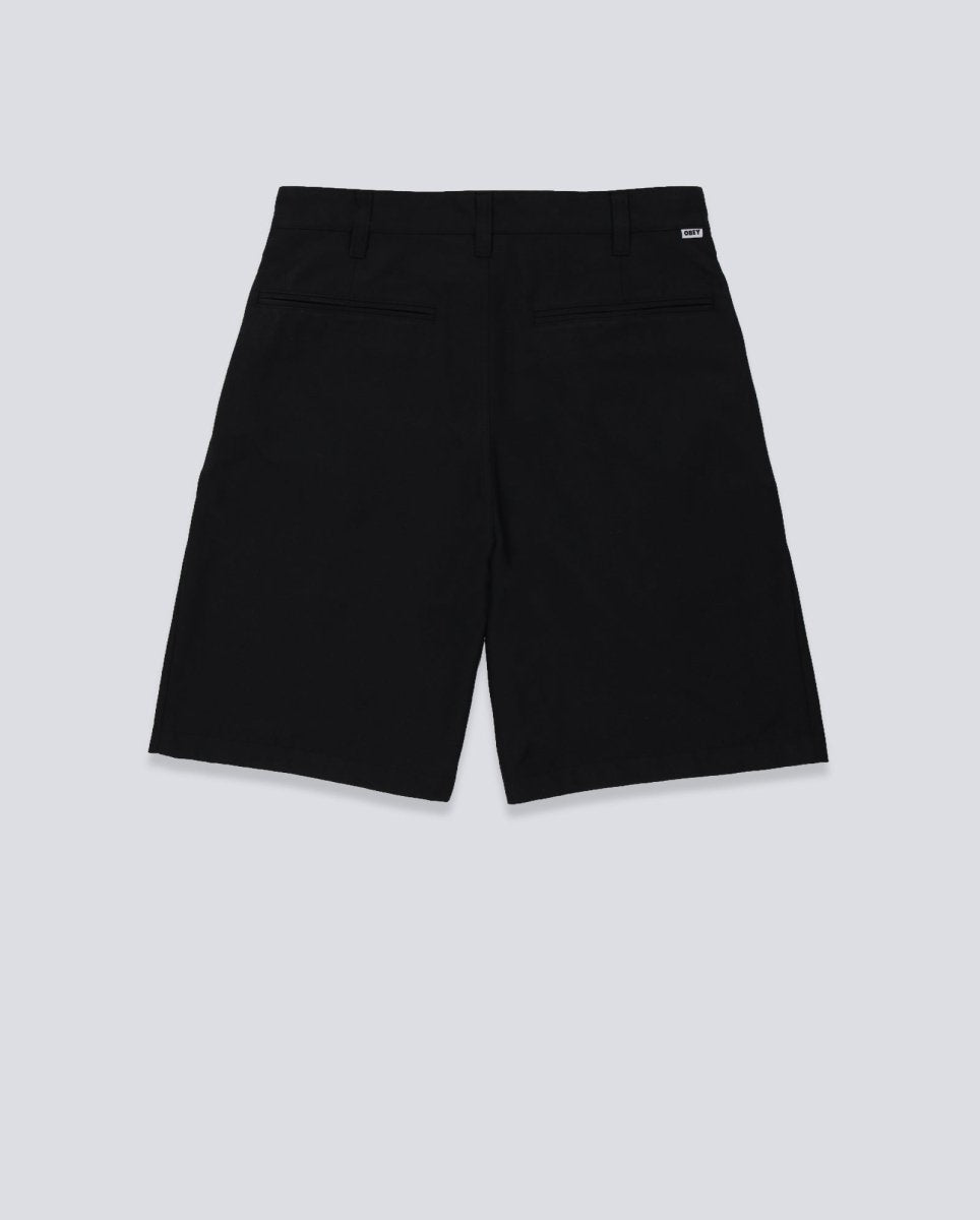Pantalón Corto Obey Dean Pleated Negro Hombre 172100101-BLK