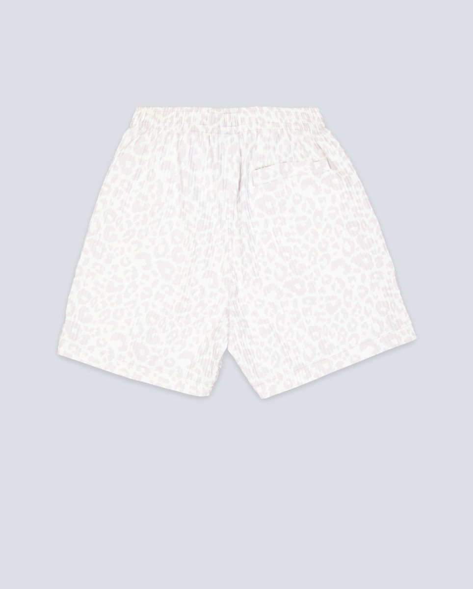 Pantalón Corto Pleasures Leopard Active Blanco Hombre P25SU033-WHITE