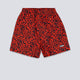 Pantalón Corto Pleasures Leopard Active Rojo Hombre
