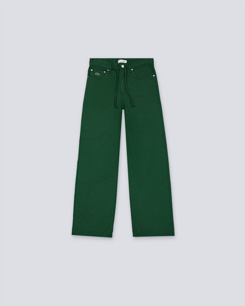 Pantalón Vaquero Lacoste Wide Leg Denim Verde Hombre HF0206-00-132