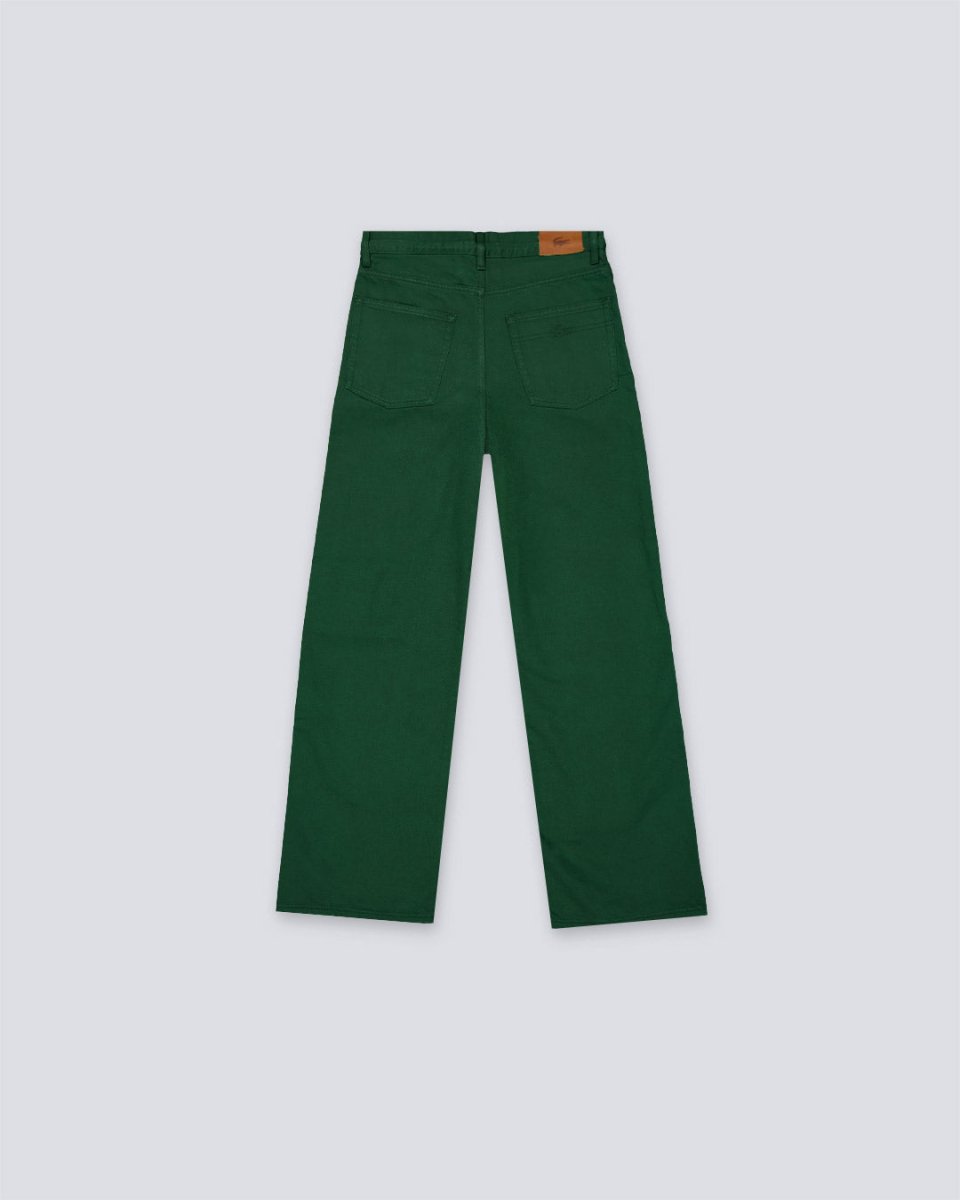 Pantalón Vaquero Lacoste Wide Leg Denim Verde Hombre HF0206-00-132