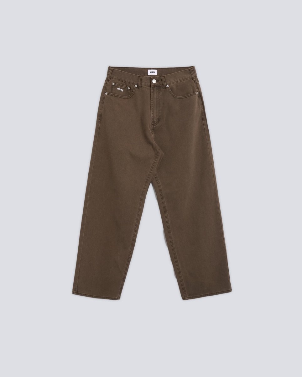Pantalón Vaquero Obey Bigwig Baggy Marrón Hombre 142010087-WRN