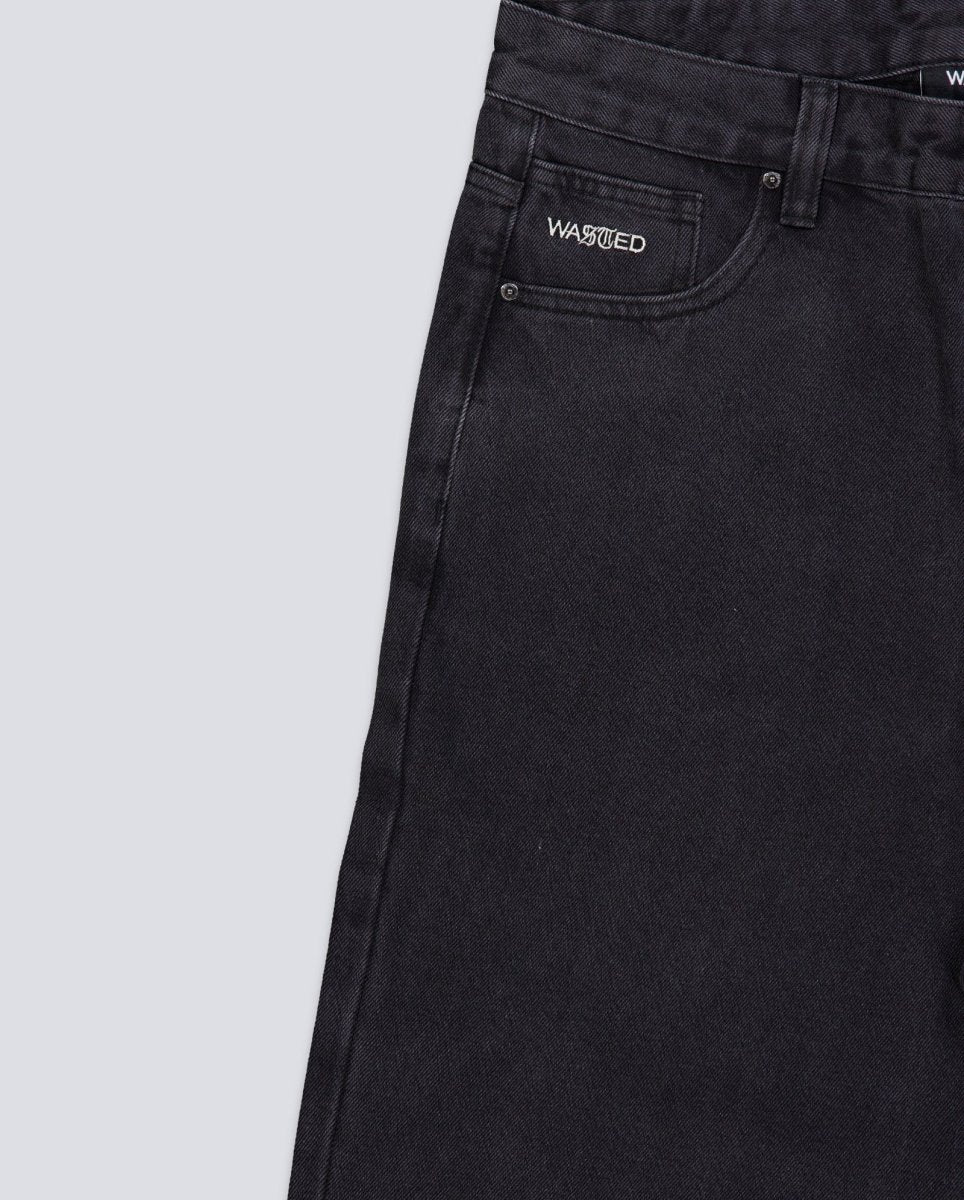 Pantalón Vaquero Wasted Paris Signature Casper Negro Unisex WSTDFW25 Jeans