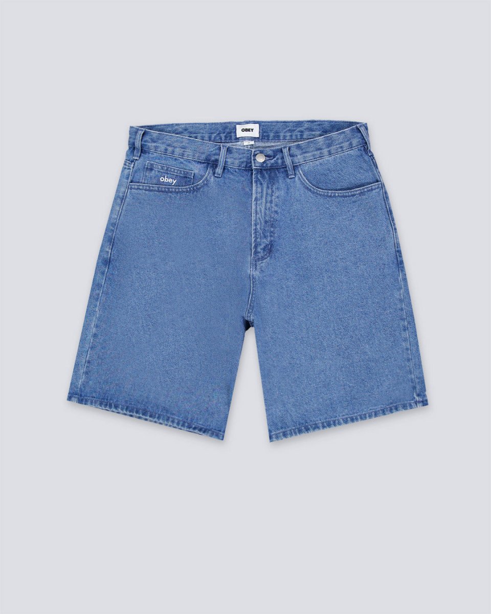 Pantalón Vaquero corto Obey Bigwig baggy Azul Claro Hombre 172100090-LIN
