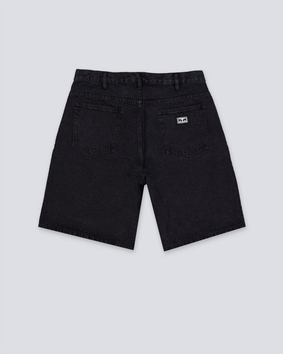Pantalón Vaquero corto Obey Bigwig baggy Negro Hombre 172100090-FBL