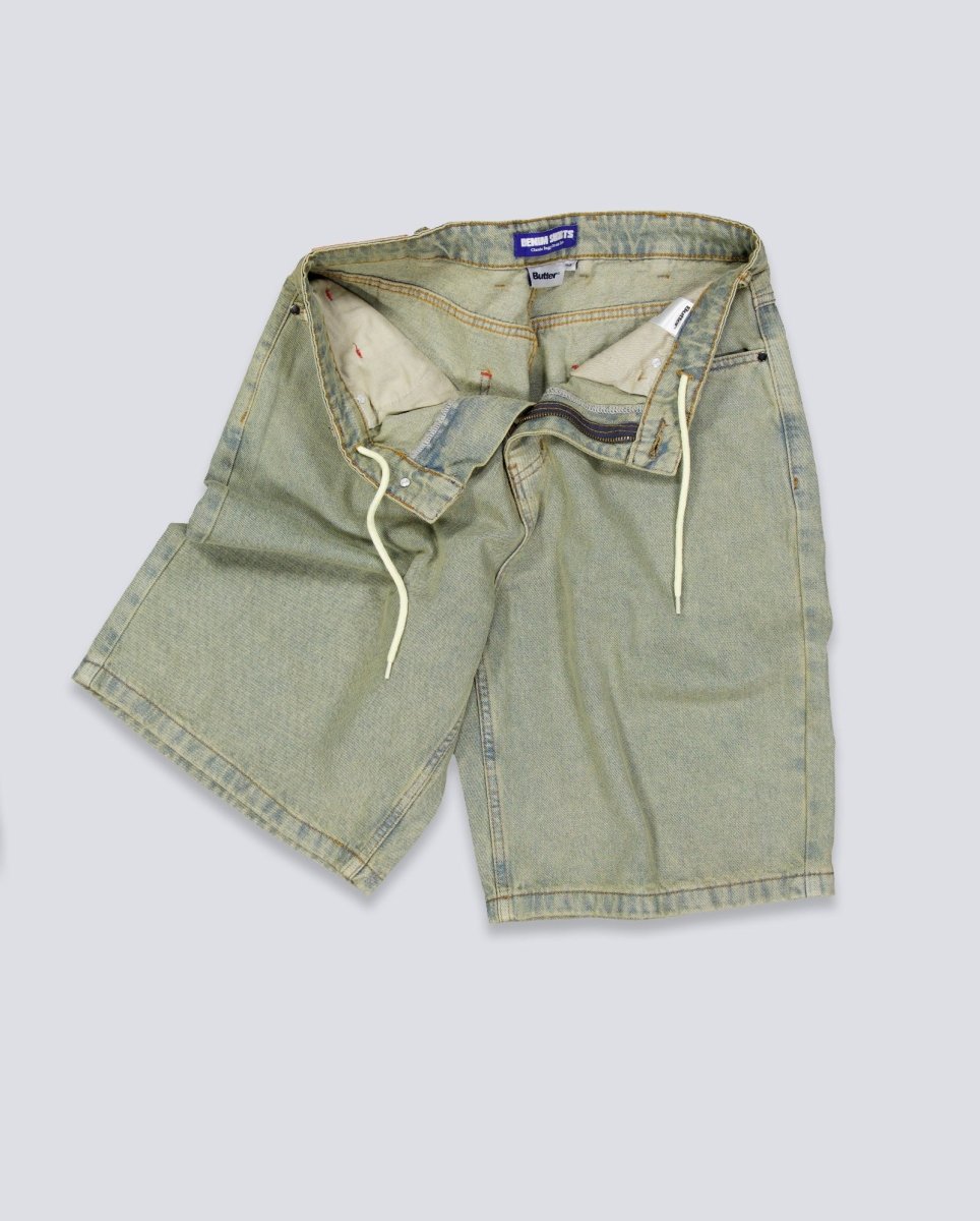 Pantalones Cortos Butter Goods Garage Denim Grises Unisex BGQ1265801