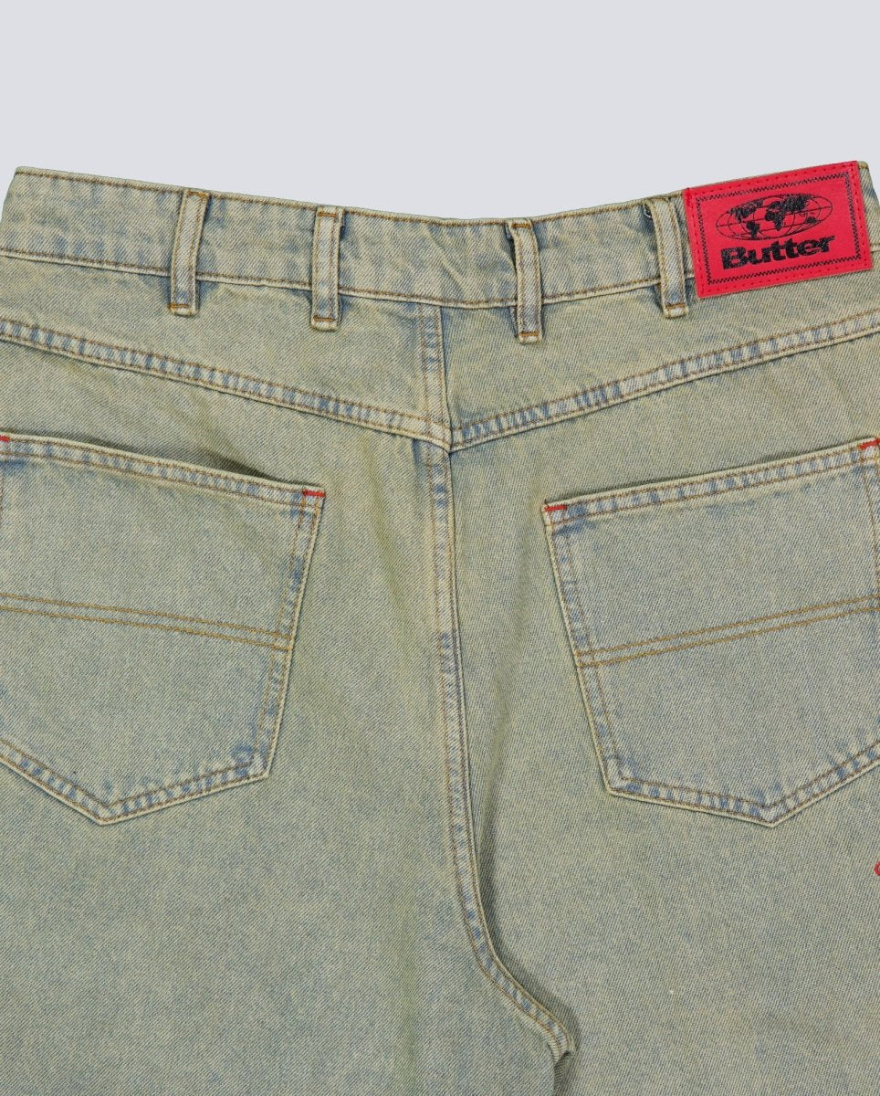 Pantalones Cortos Butter Goods Garage Denim Grises Unisex BGQ1265801