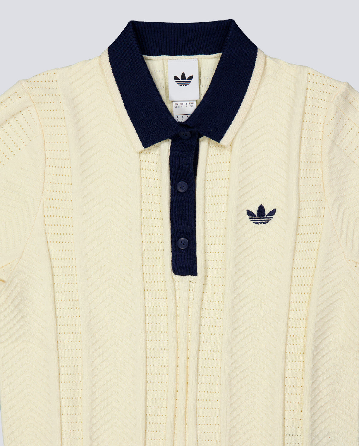 Polo Adidas Originals Cable Knit Beige Mujer KT1862