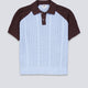 Polo Obey Abel Azul Y Marrón Hombre