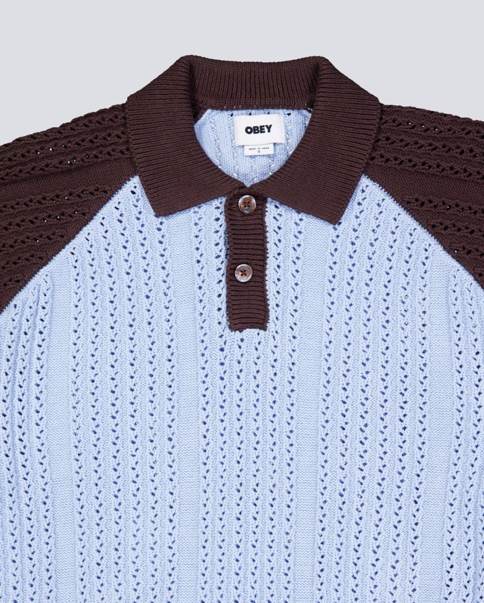 Polo Obey Abel Azul Y Marrón Hombre 151000119-SKW