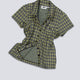 Camisa Obey Lila Micro Check Amarillo Mujer