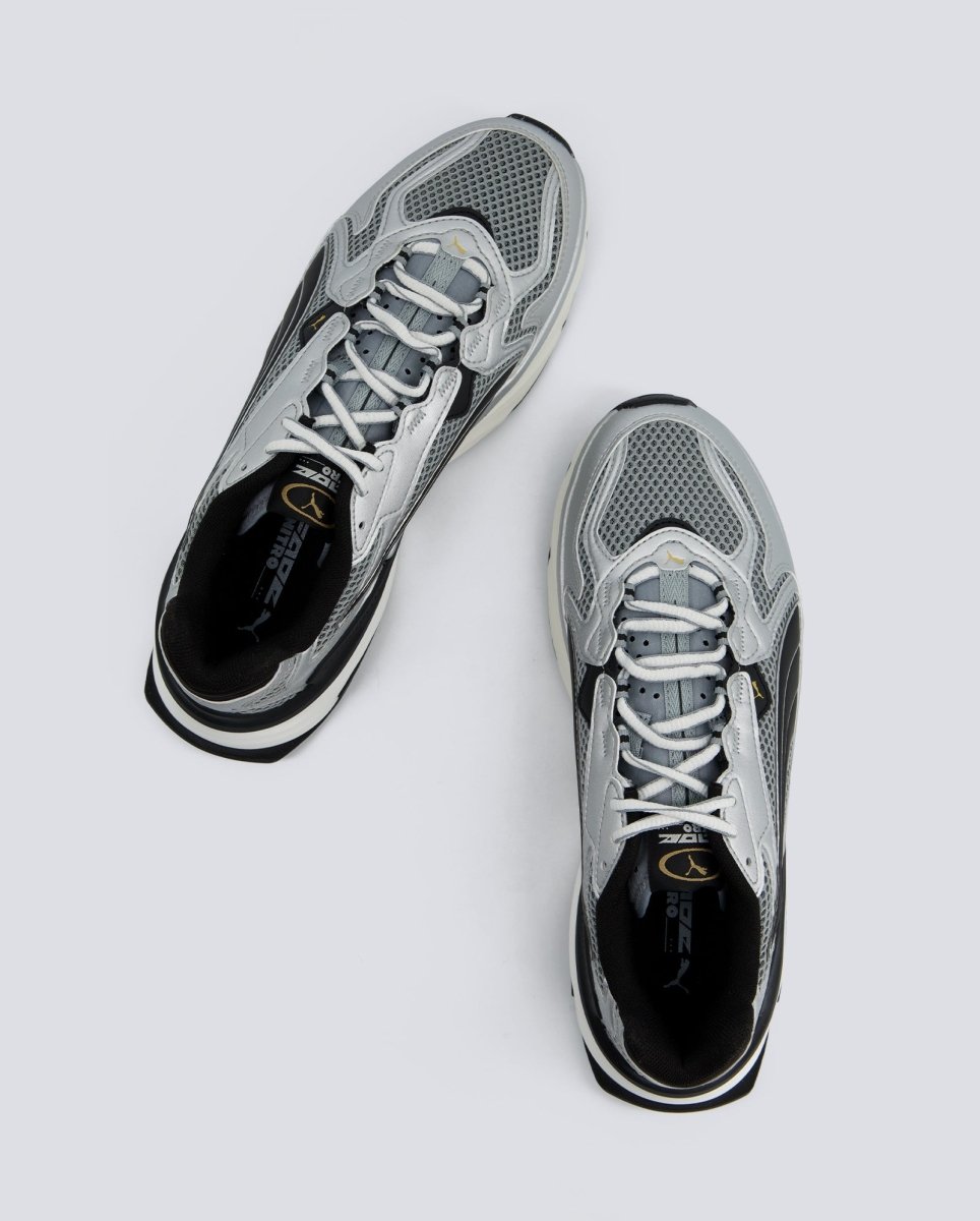 Puma Fade Nitro LS Plata Gris Negro Hombre 406203-04