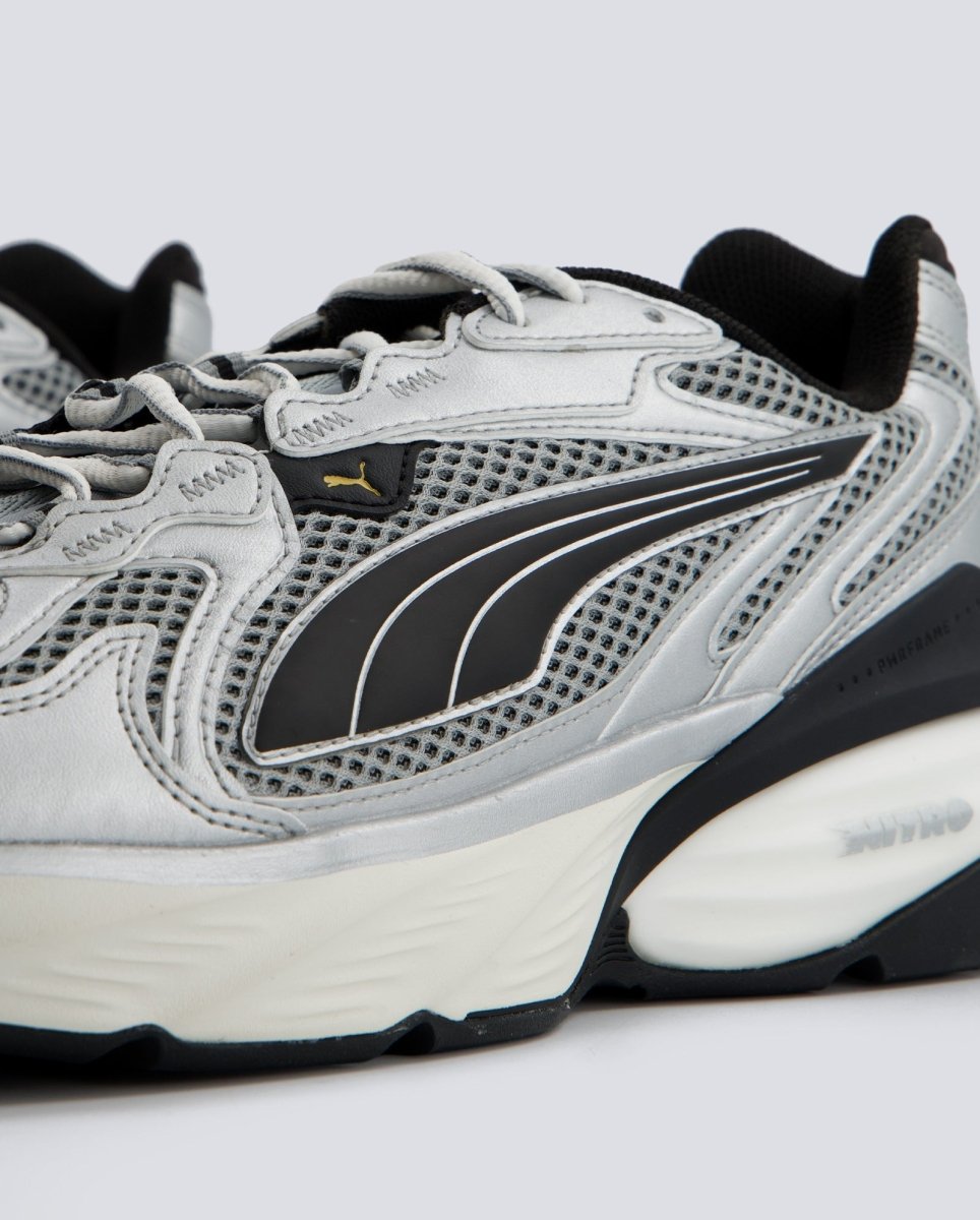 Puma Fade Nitro LS Plata Gris Negro Hombre 406203-04