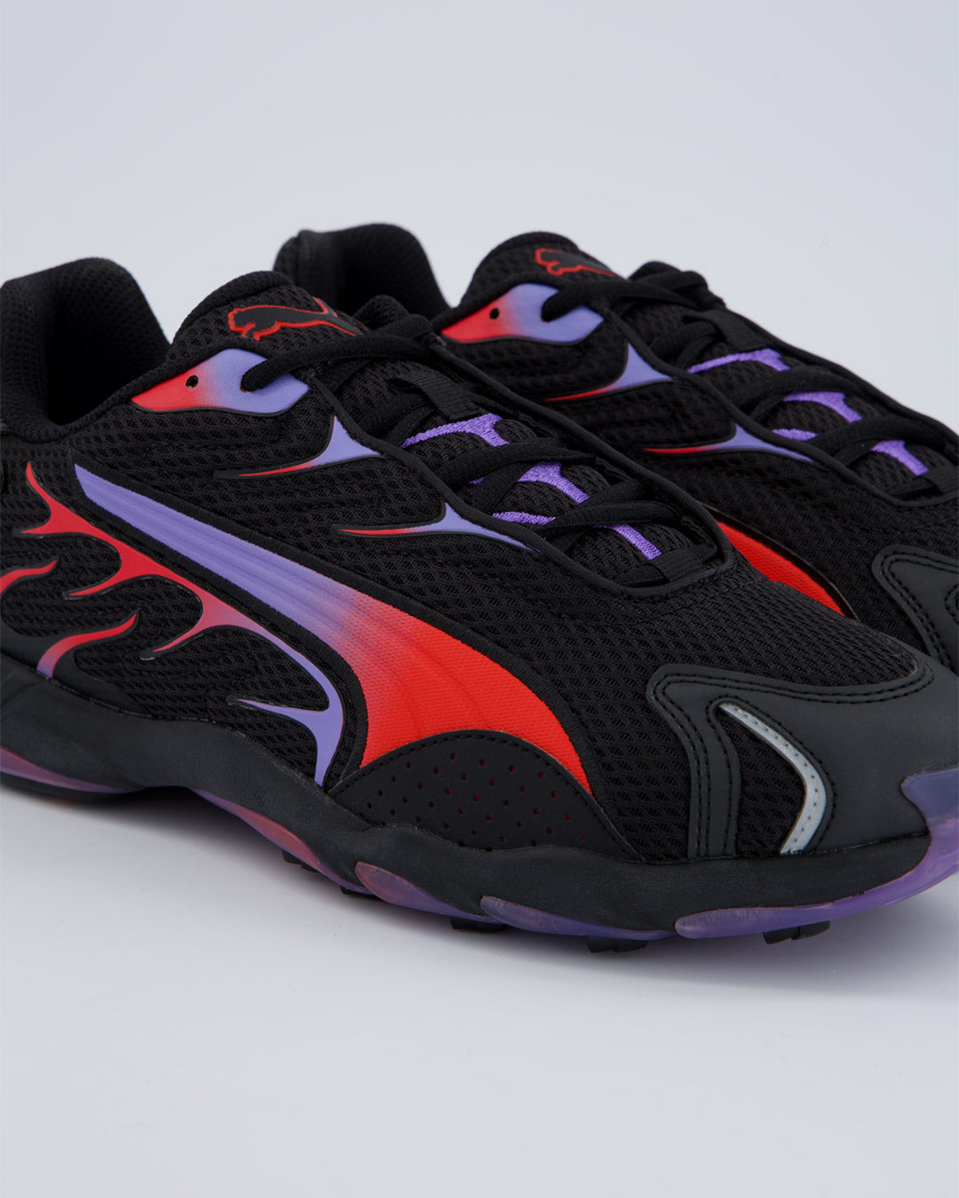 Puma Inhale Negro y Rojo Hombre zapatillas