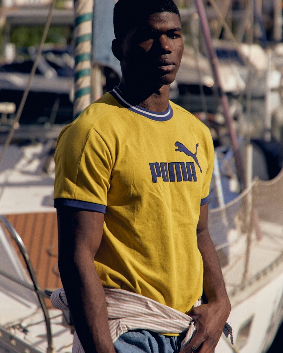 Camiseta Puma T7 Ringer Amarillo Hombre