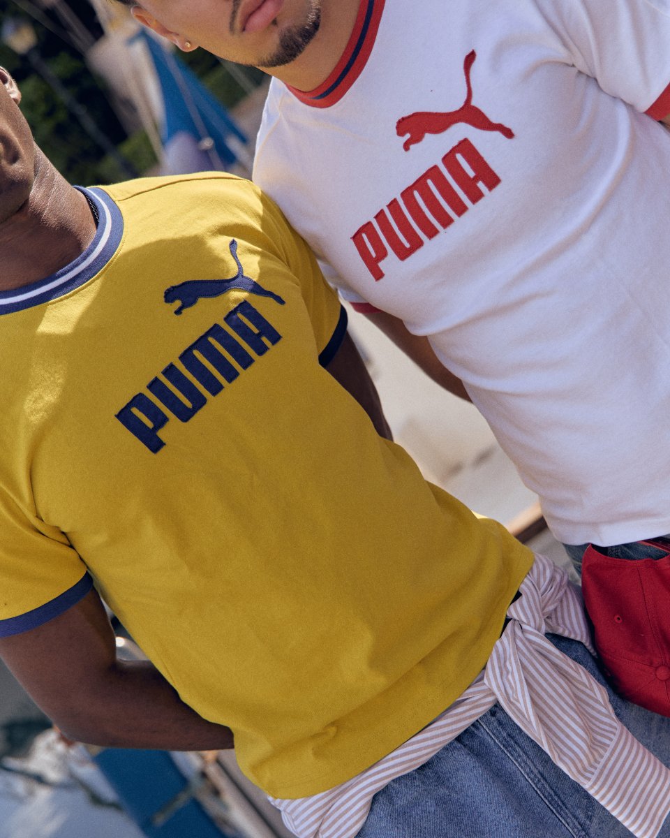 Camiseta Puma T7 Ringer Amarillo Hombre