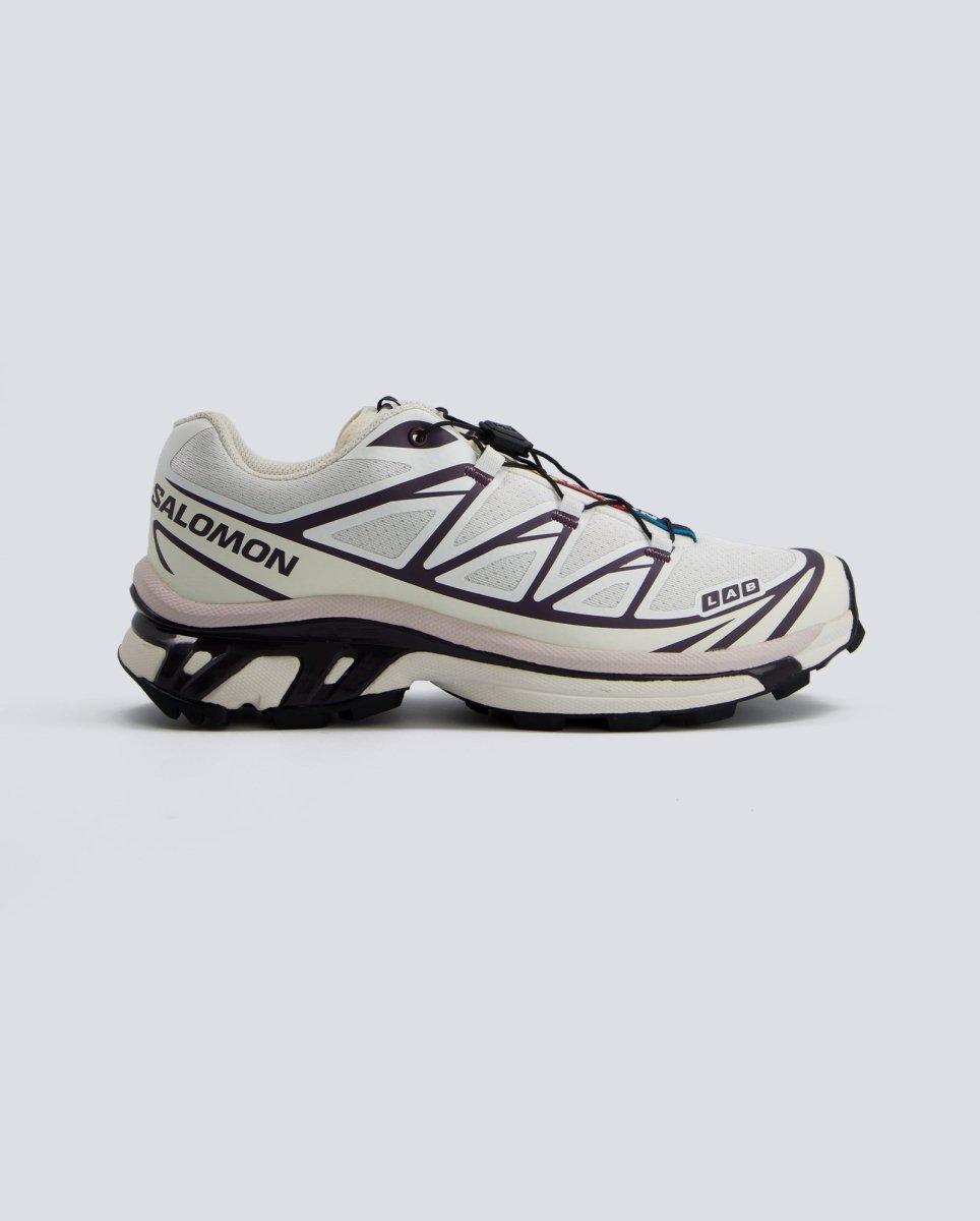 Salomon XT-6 Blanco Crema Morado Unisex L47864600