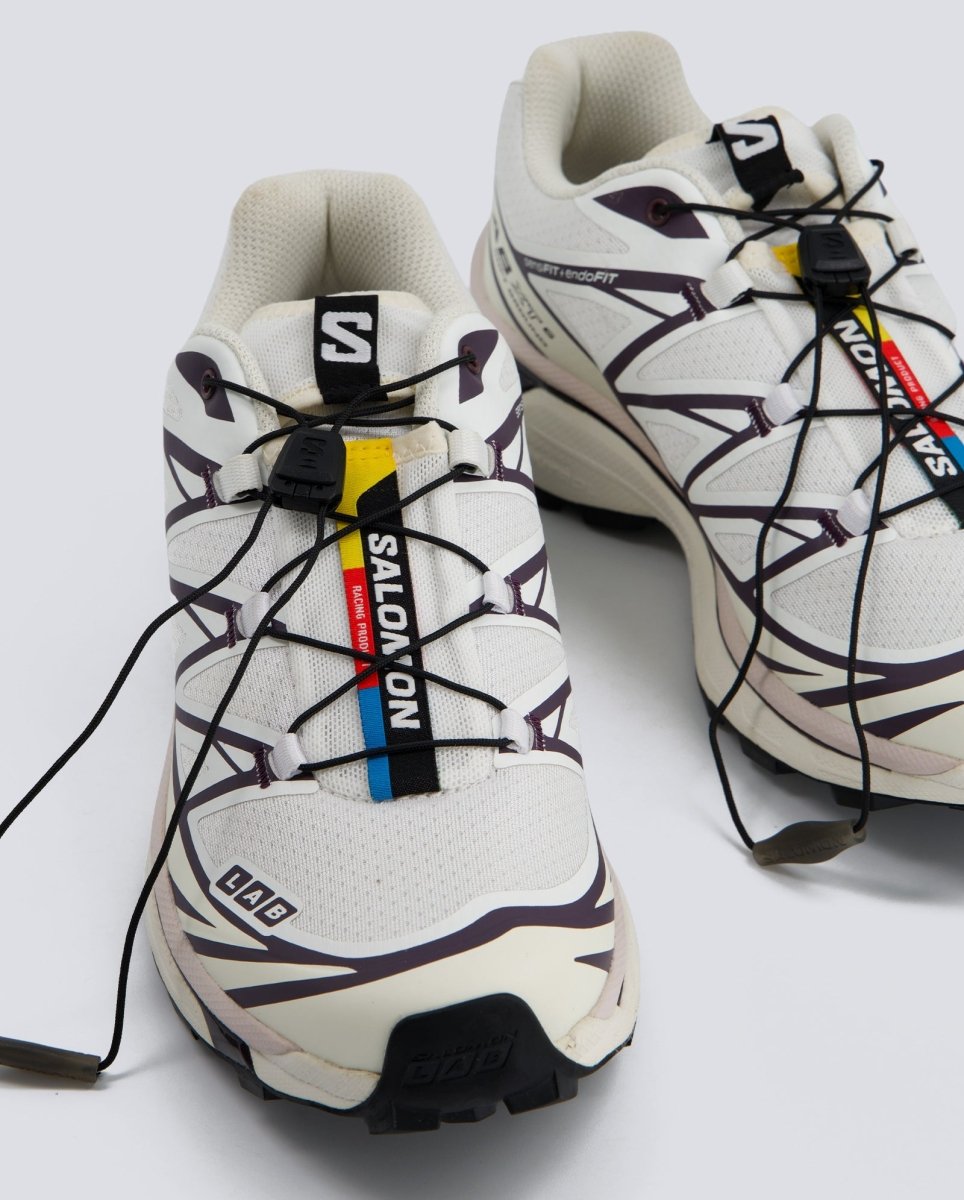 Salomon XT-6 Blanco Crema Morado Unisex L47864600