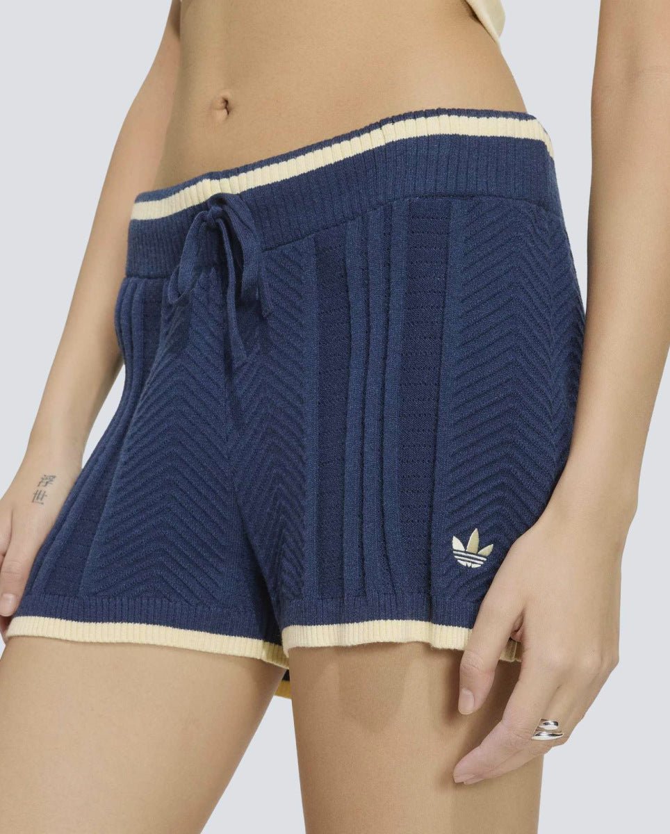 Short Adidas Punto Trenzado Azul Marino Mujer KR7050