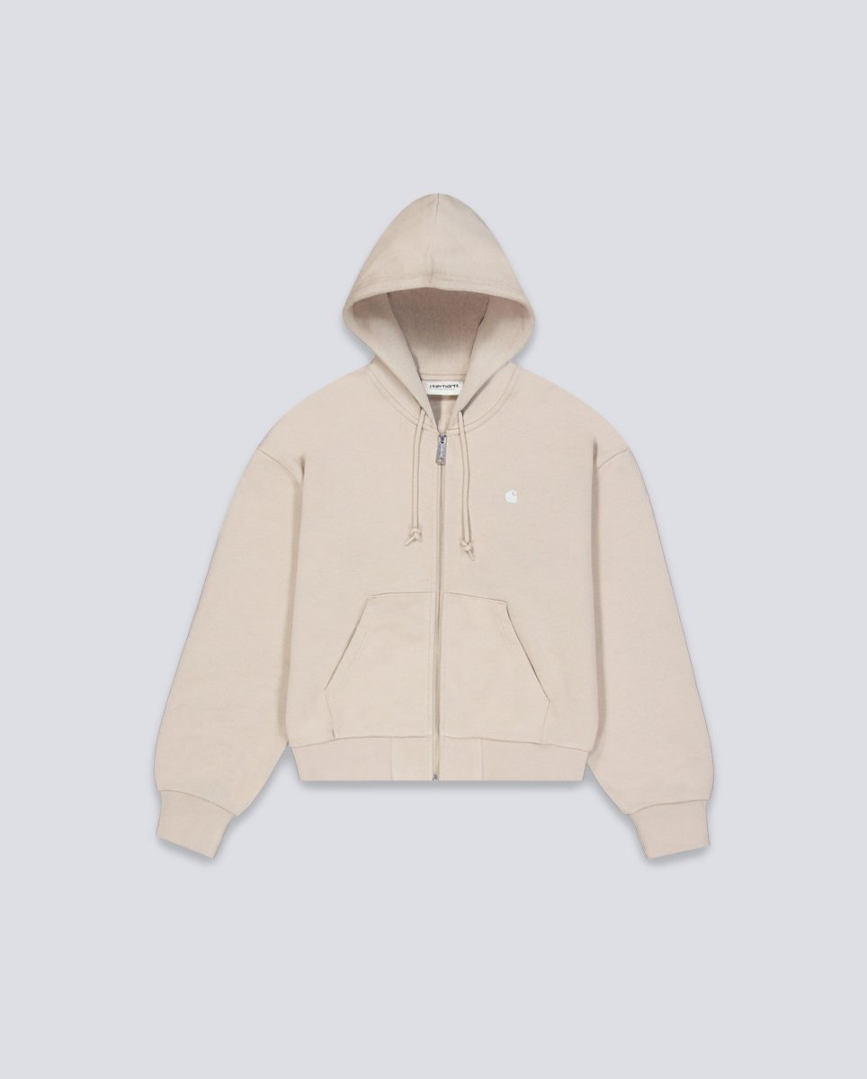 Sudadera Carhartt Wip Hooded Casey Con Cremallera Beige Mujer I032642-39YXX