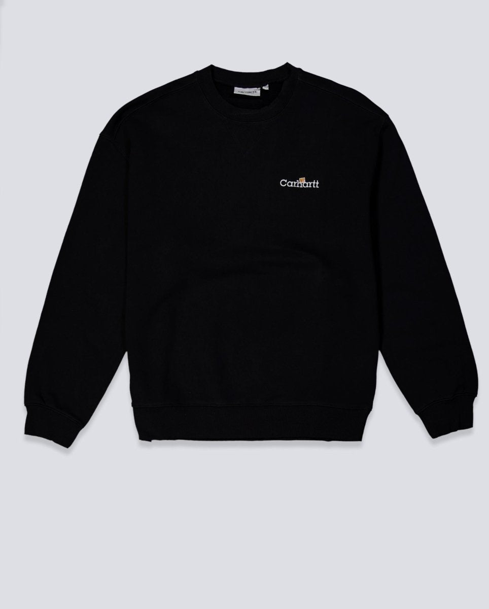 Sudadera Carhartt Wip Label Sweatshirt Negro Hombre I036346-89XX