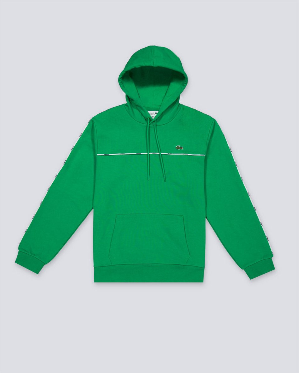 Sudadera Con Capucha Lacoste Trim Verde Hombre