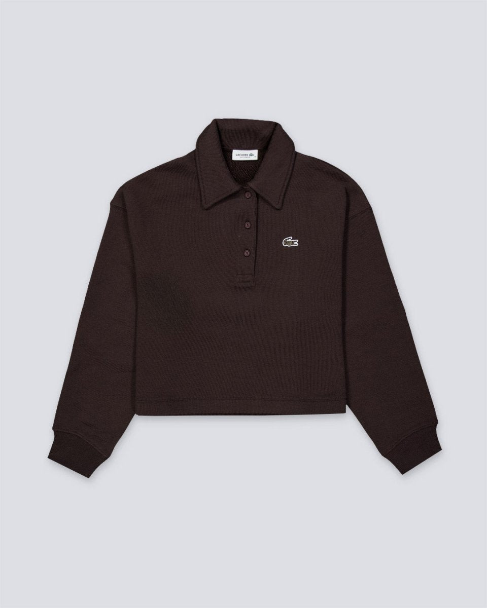 Sudadera Lacoste Con Cuello Polo Marrón SF5275-00