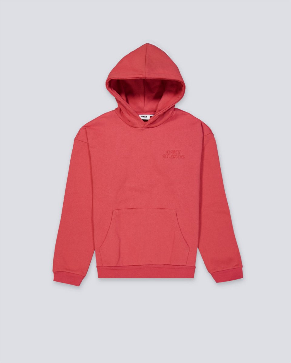 Sudadera Obey Studios Extra Heavy Hood Rojo Hombre 112470245-MIR