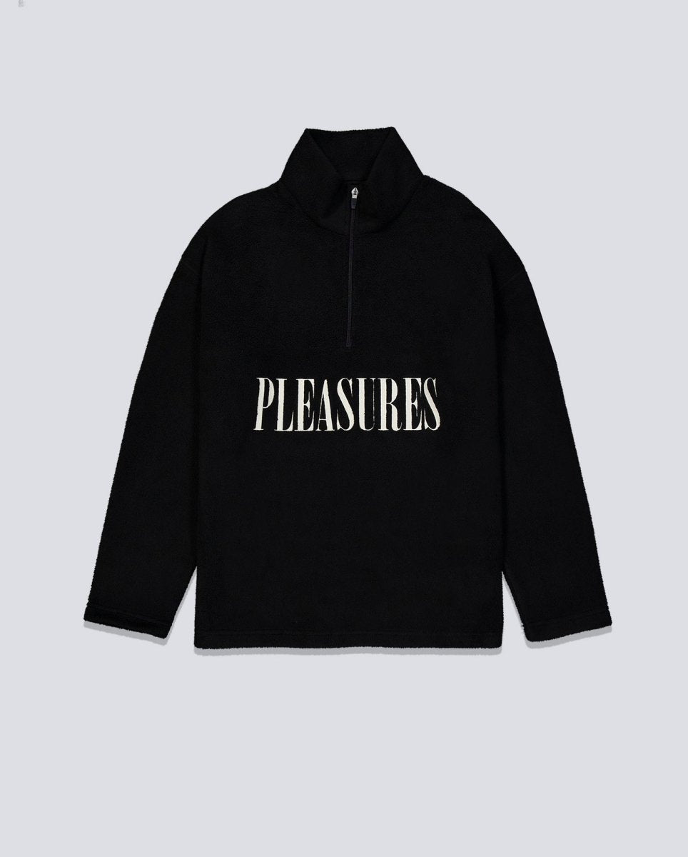 Sudadera Pleasures Onyx Half Zip Polar Fleece Negro Unisex