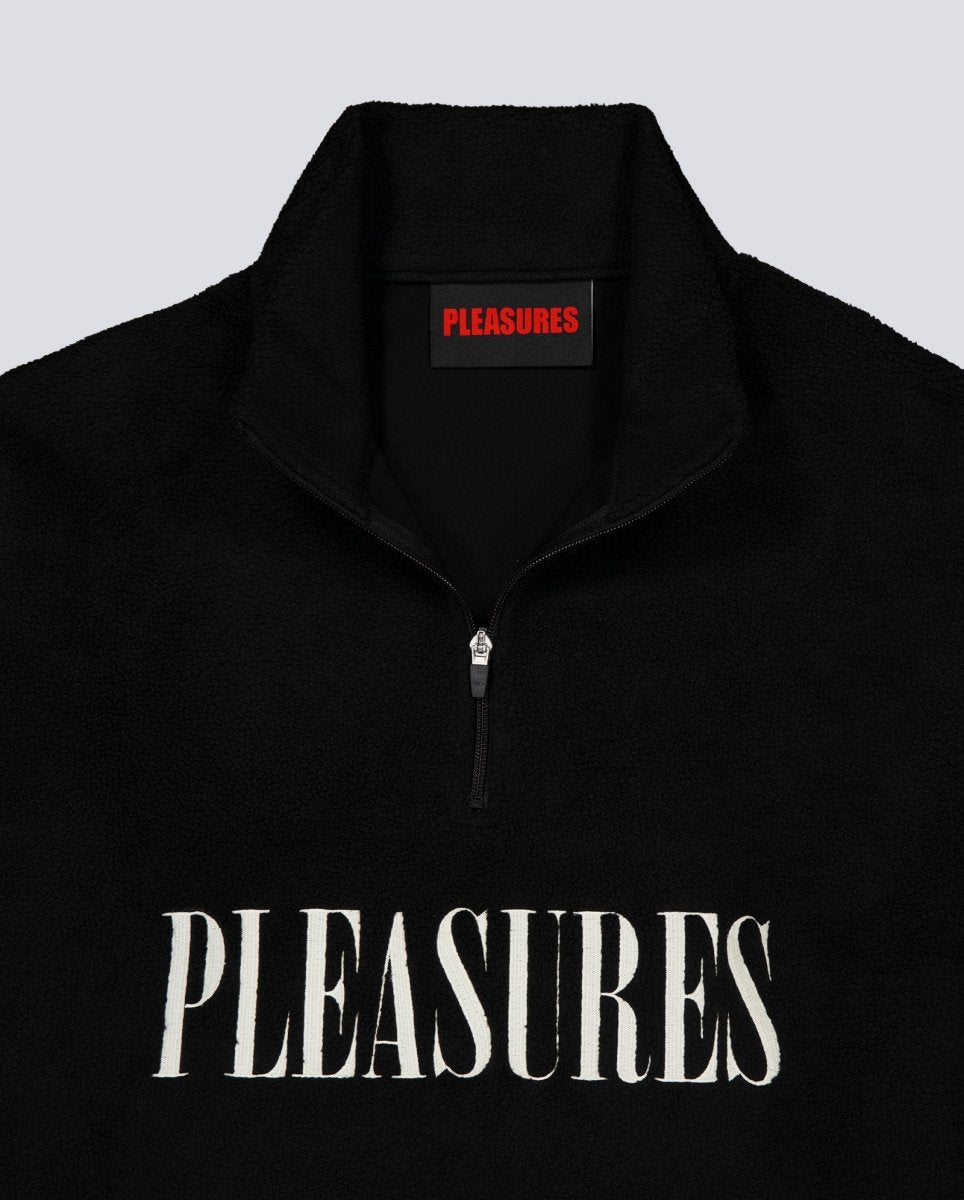 Sudadera Pleasures Onyx Half Zip Polar Fleece Negro Unisex