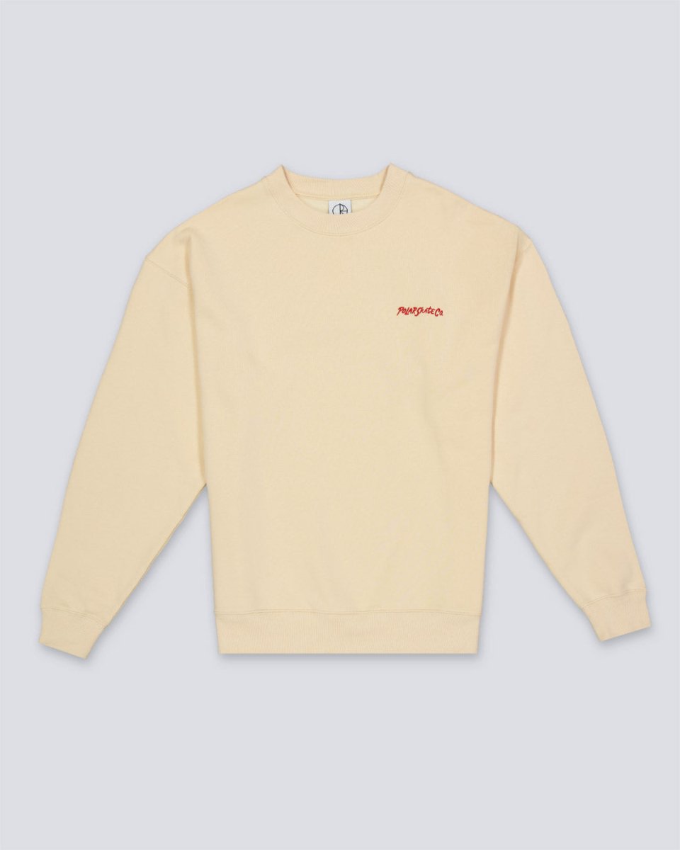 Sudadera Polar Skate Co Dave Crewneck Beige Hombre POLARSS25-13