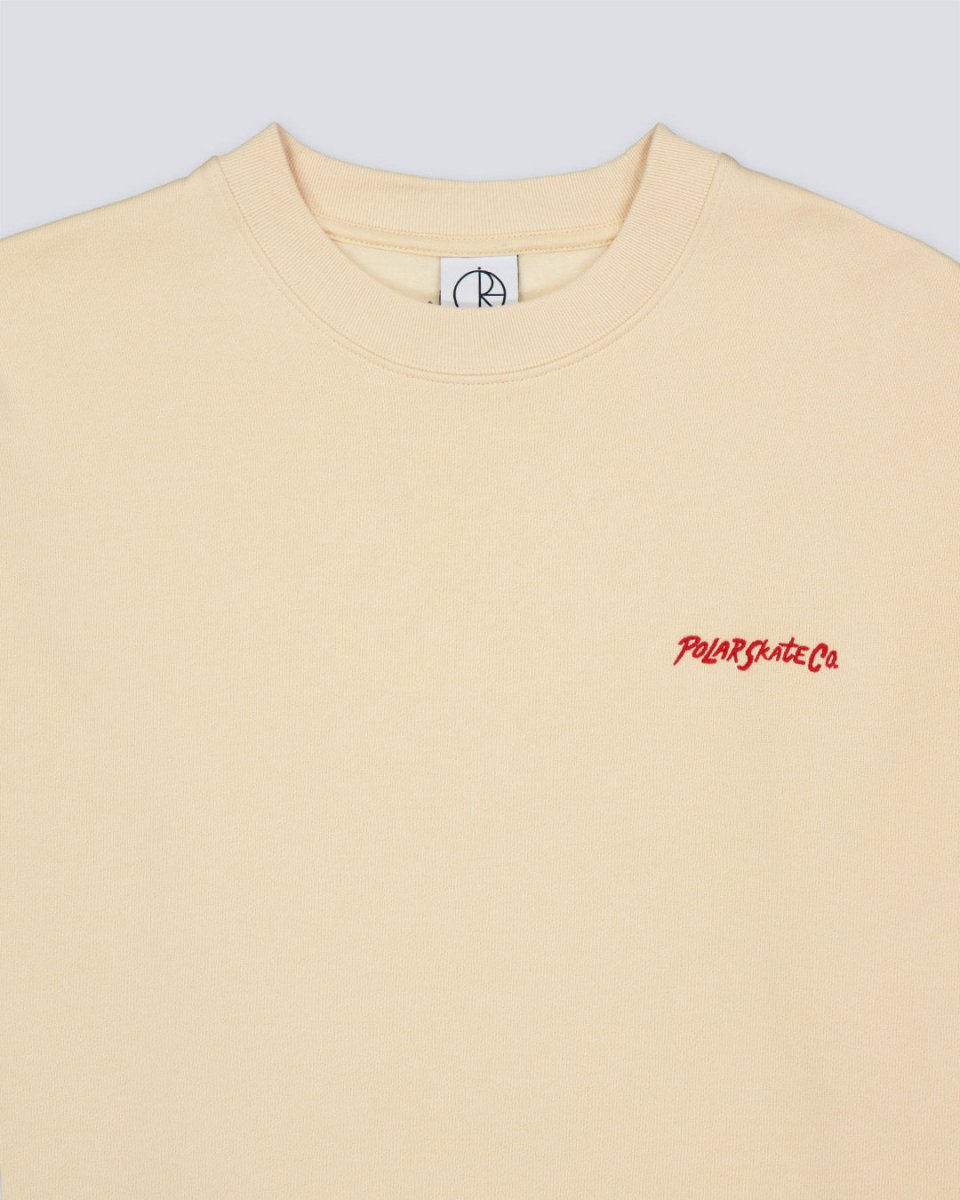 Sudadera Polar Skate Co Dave Crewneck Beige Hombre POLARSS25-13