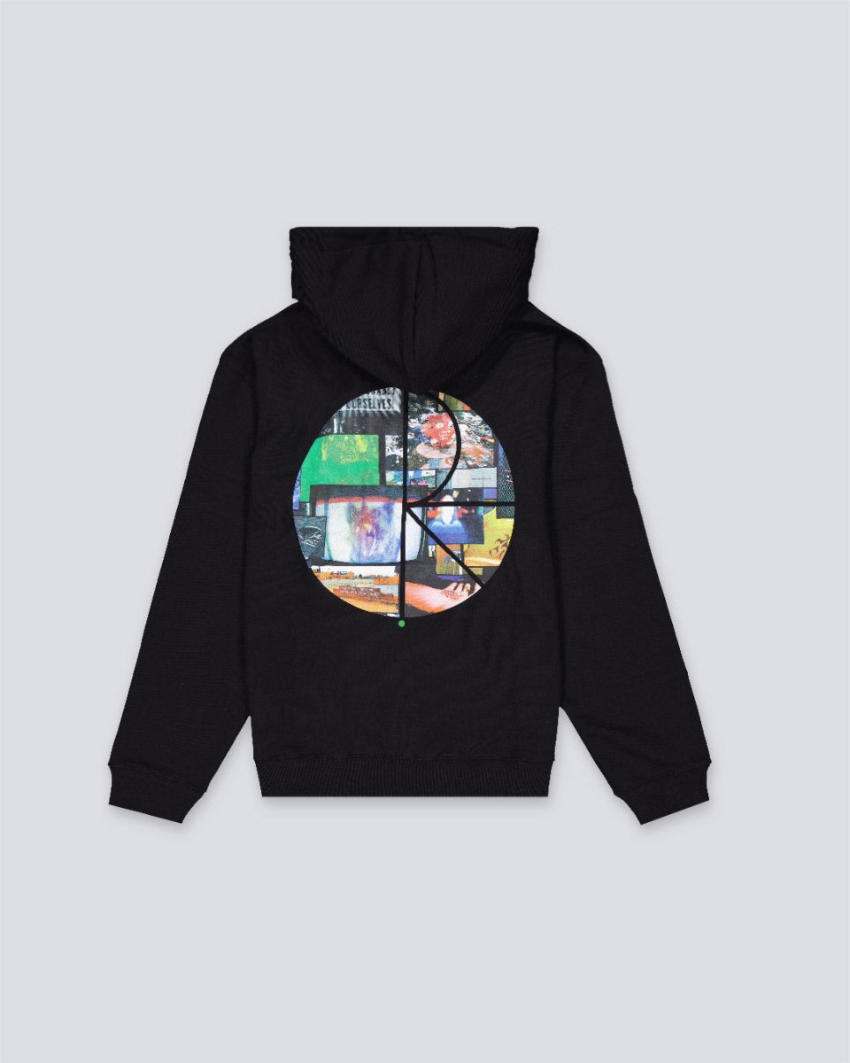 Sudadera Polar Skate Co Fill Logo Ourselves Collage Negro Unisex POLARSS25-15