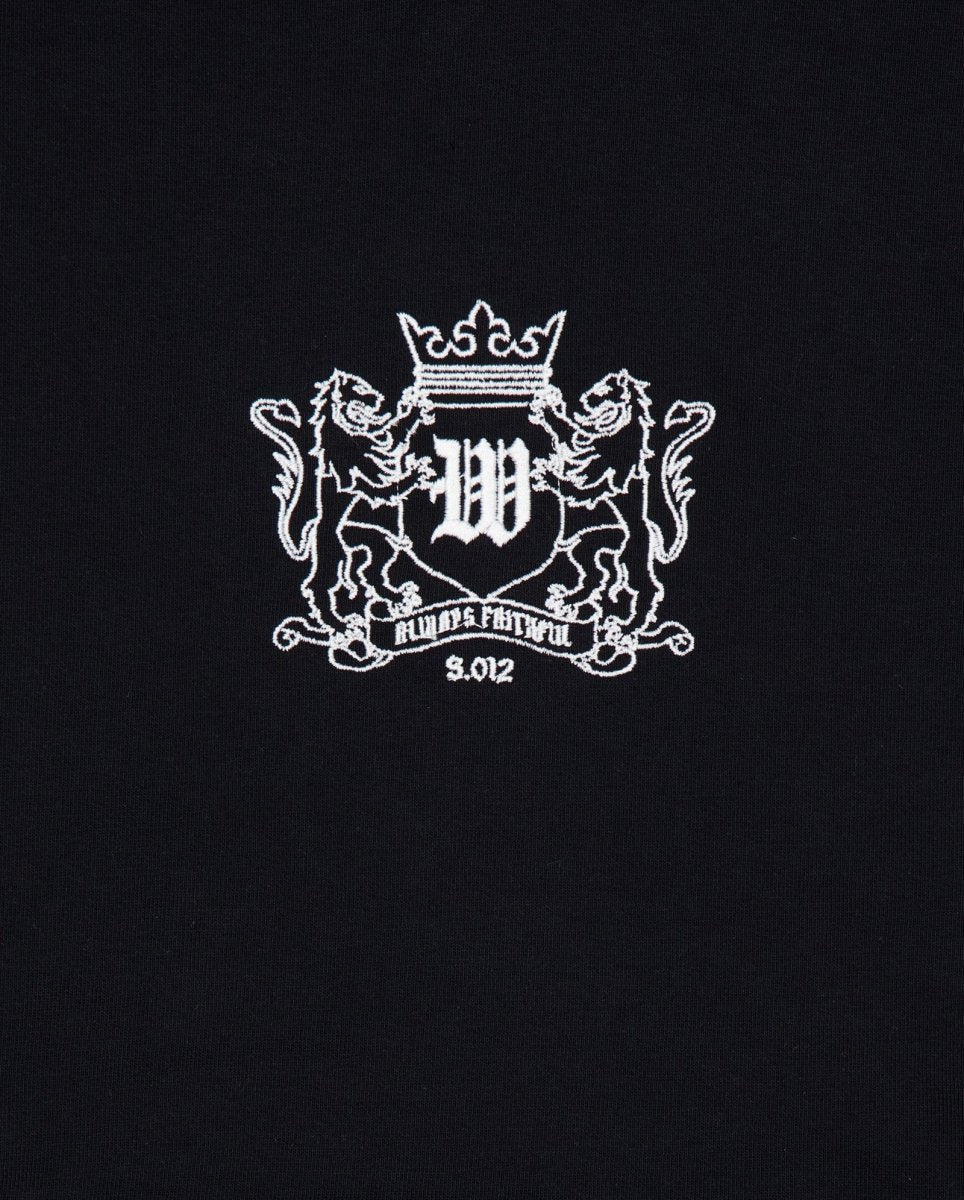 Sudadera Wasted Paris Crest Hoodie Negro Unisex WSTDFW25-16