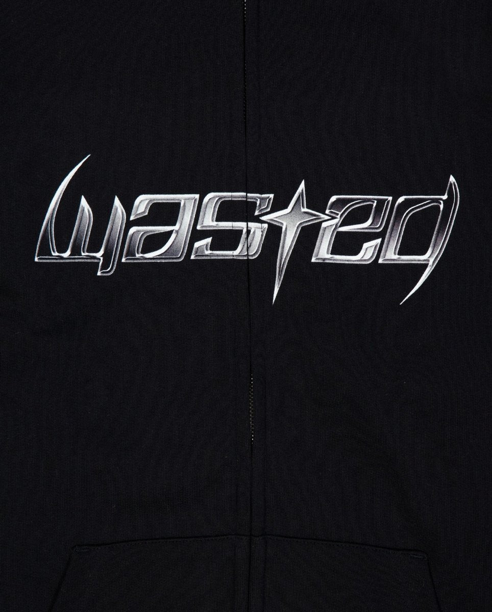 Sudadera Wasted Paris Metal Blade Con Cremallera Negro Unisex WSTDSS25-22-BLK
